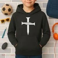 Cross Embroidered Kids Hoodie thumb 2