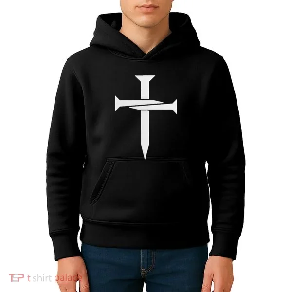 Cross Embroidered Kids Hoodie