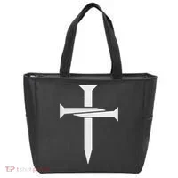 Cross Embroidered Tote Bag thumb 0
