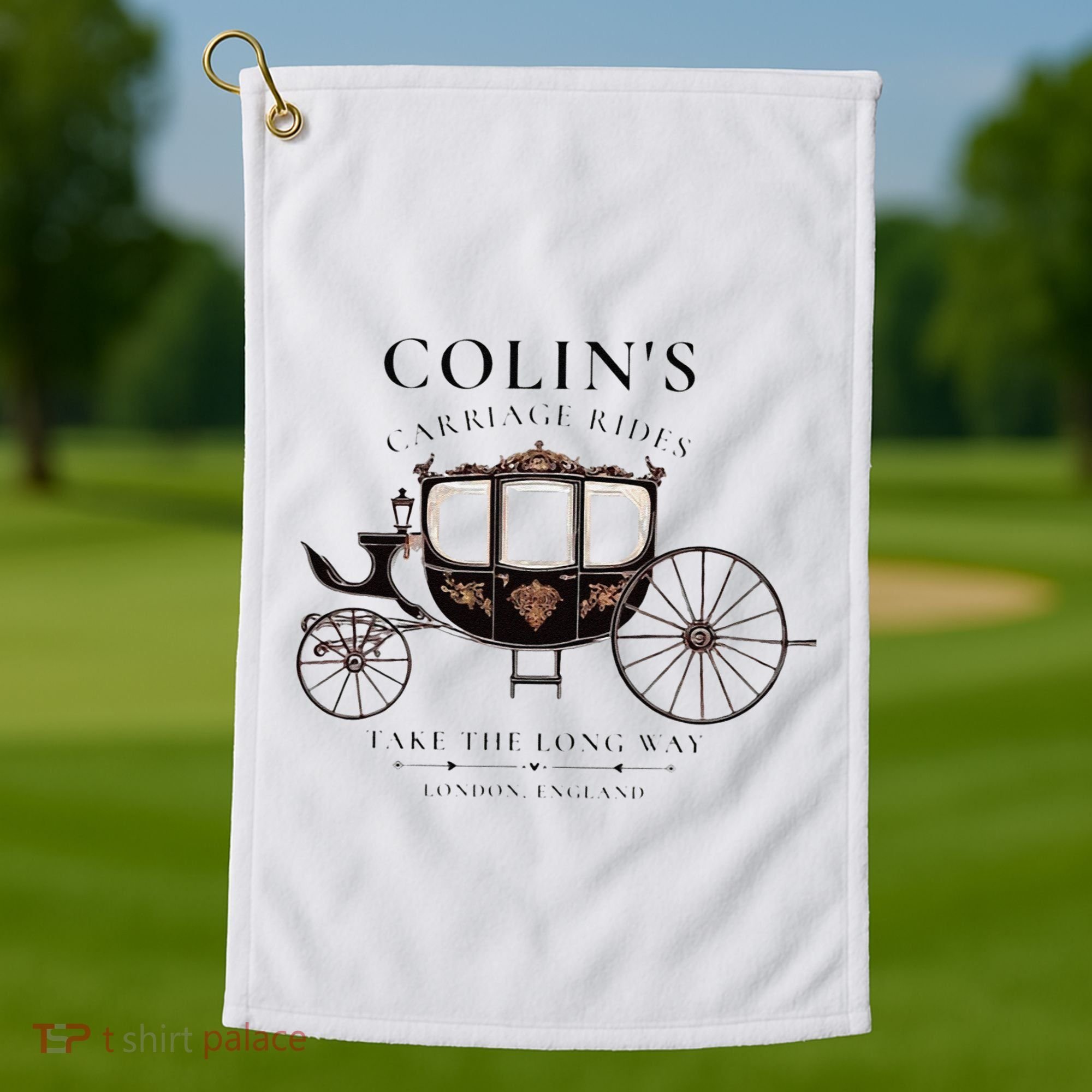 ColinS Carriage Rides Take The Long Way Golf Towel