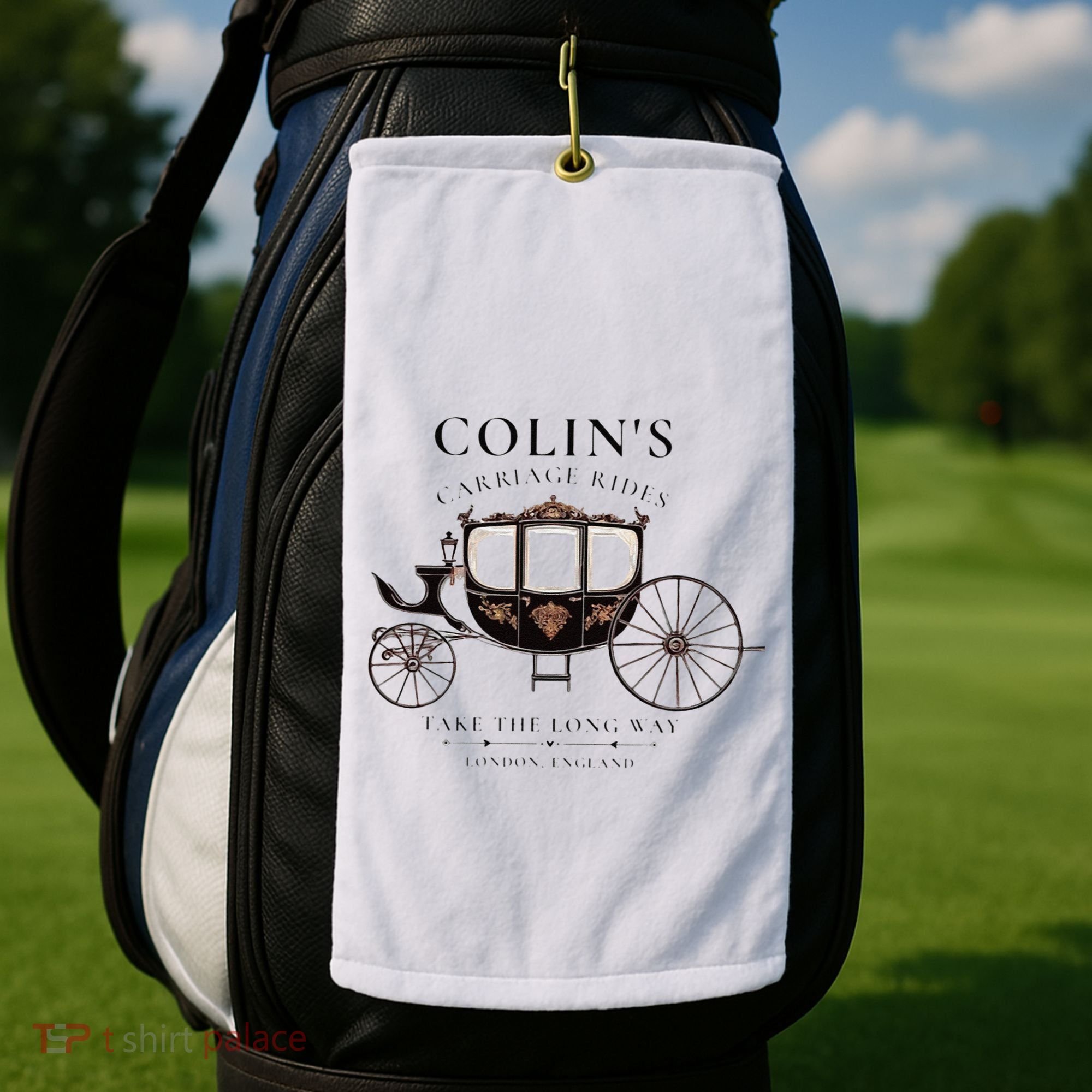 ColinS Carriage Rides Take The Long Way Golf Towel