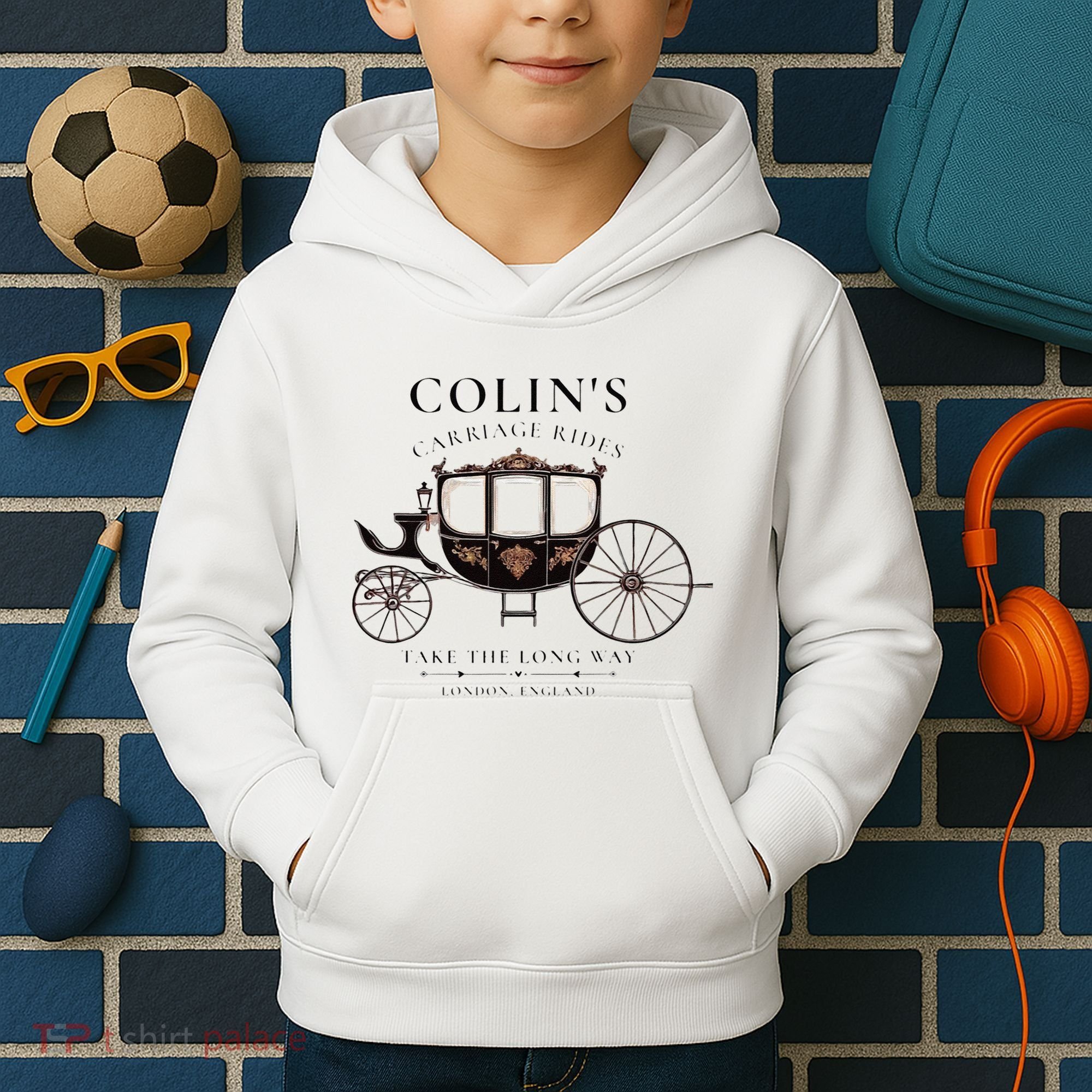 ColinS Carriage Rides Take The Long Way Kids Hoodie