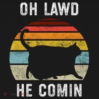Chonk Cat Retro Style Vintage Meme Oh Lawd He Comin Baby Bodysuit thumb 2