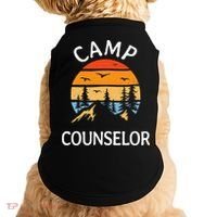 Camp Counselor Retro Summer Director Camper Staff Camping Doggie Tank thumb 0