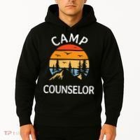 Camp Counselor Retro Summer Director Camper Staff Camping Hoodie thumb 2