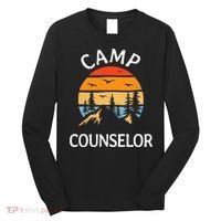Camp Counselor Retro Summer Director Camper Staff Camping Long Sleeve Shirt thumb 0