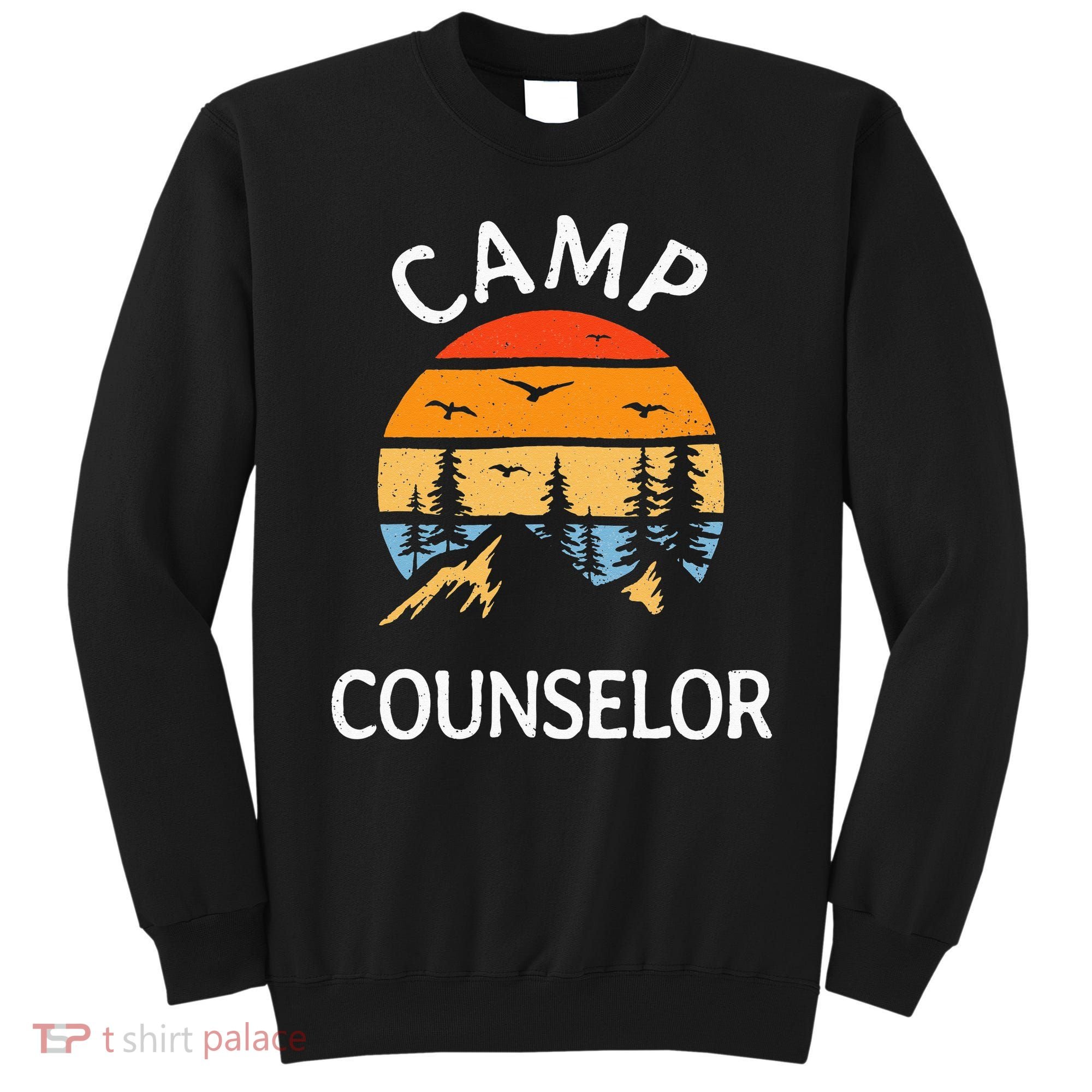 Camp Counselor Retro Summer Director Camper Staff Camping Sweatshirt