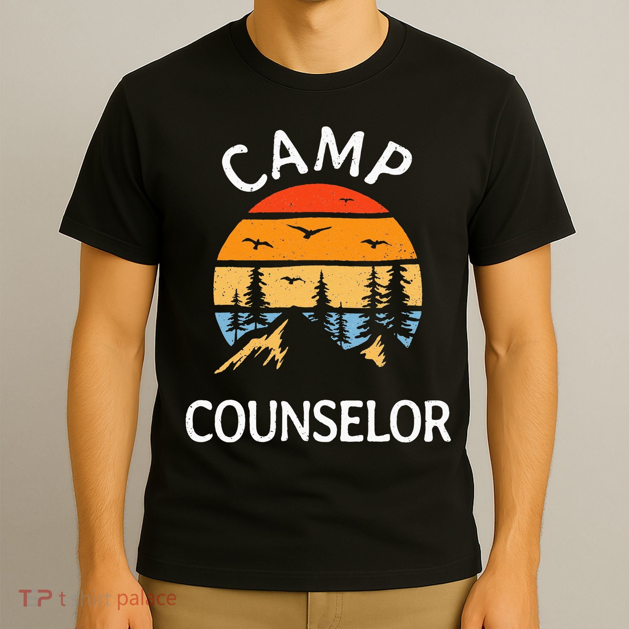 Camp Counselor Retro Summer Director Camper Staff Camping T-Shirt
