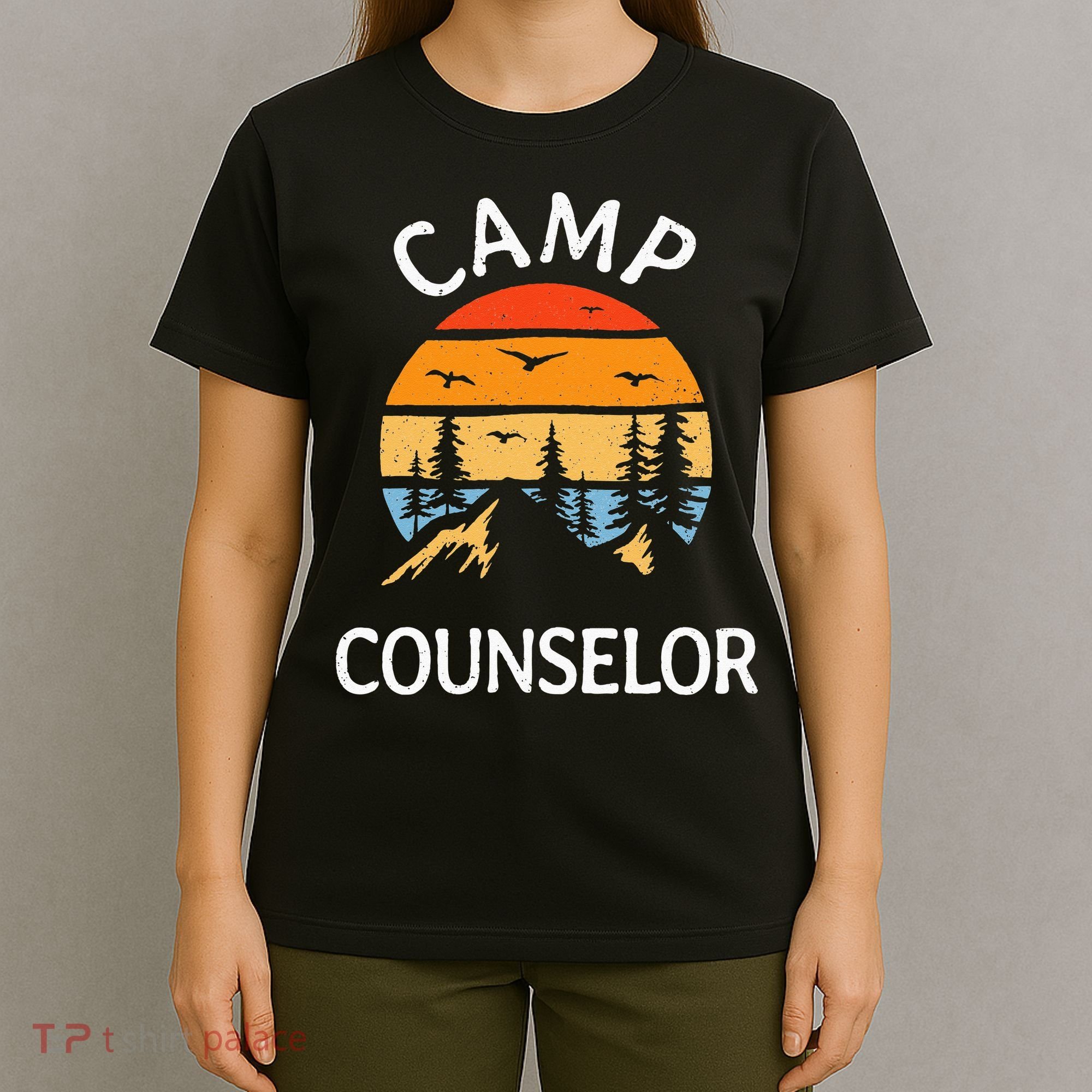 Camp Counselor Retro Summer Director Camper Staff Camping T-Shirt