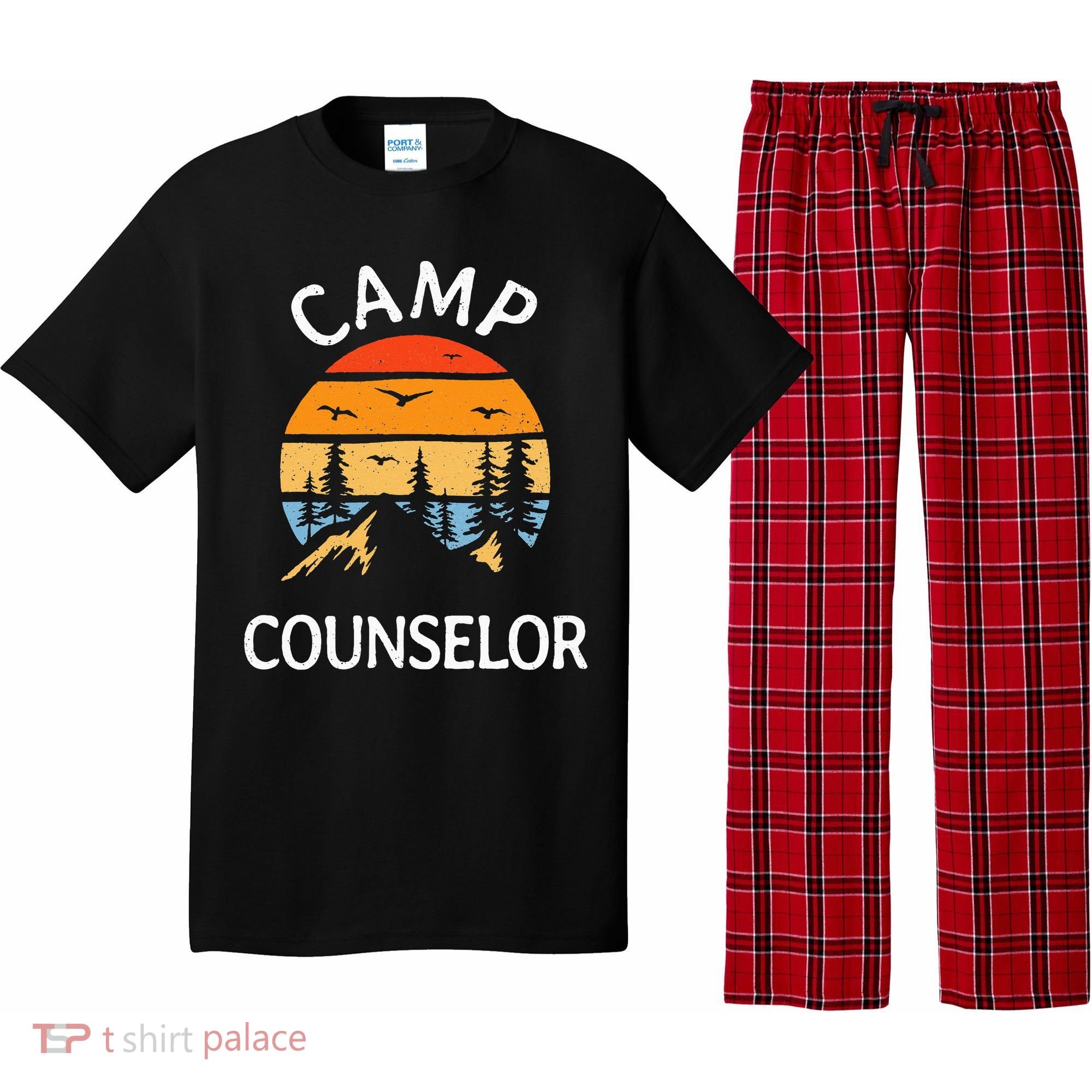 Camp Counselor Retro Summer Director Camper Staff Camping Pajama Set
