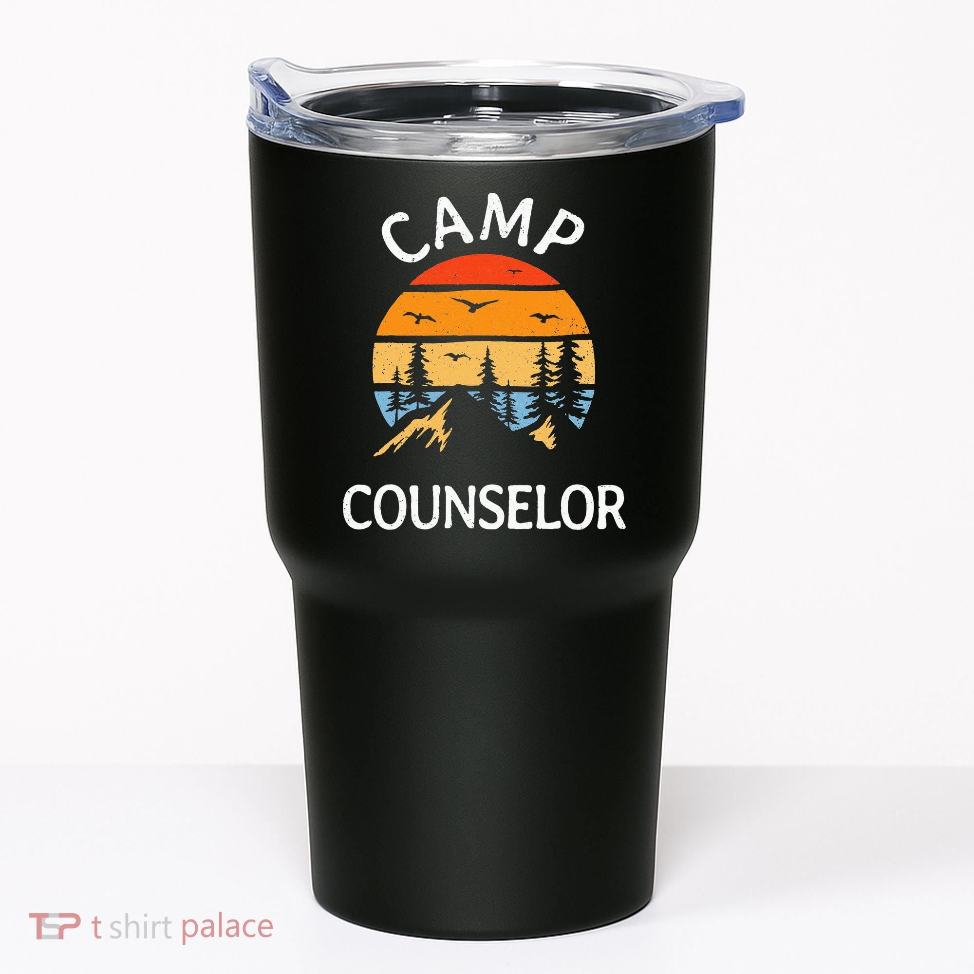 Camp Counselor Retro Summer Director Camper Staff Camping Tumbler