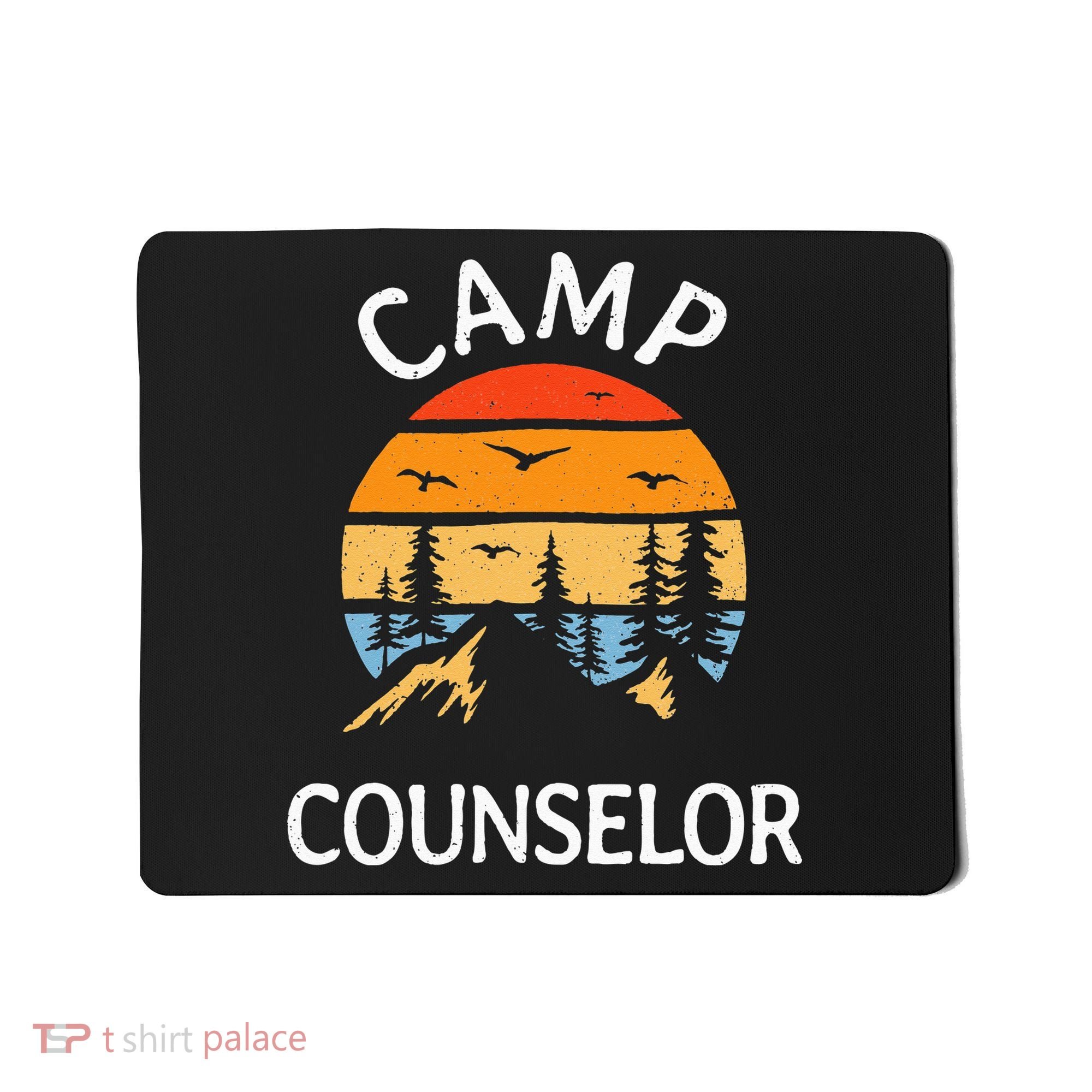 Camp Counselor Retro Summer Director Camper Staff Camping Mousepad