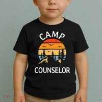 Camp Counselor Retro Summer Director Camper Staff Camping Toddler T-Shirt thumb 2