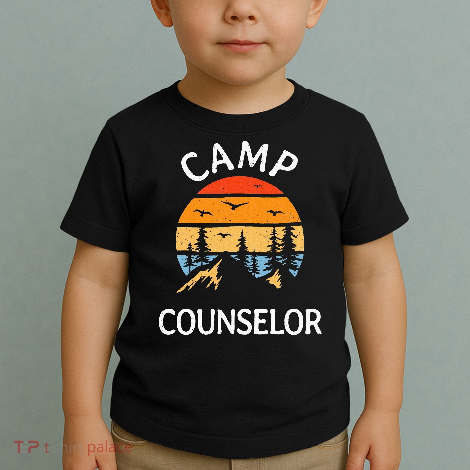 Camp Counselor Retro Summer Director Camper Staff Camping Toddler T-Shirt