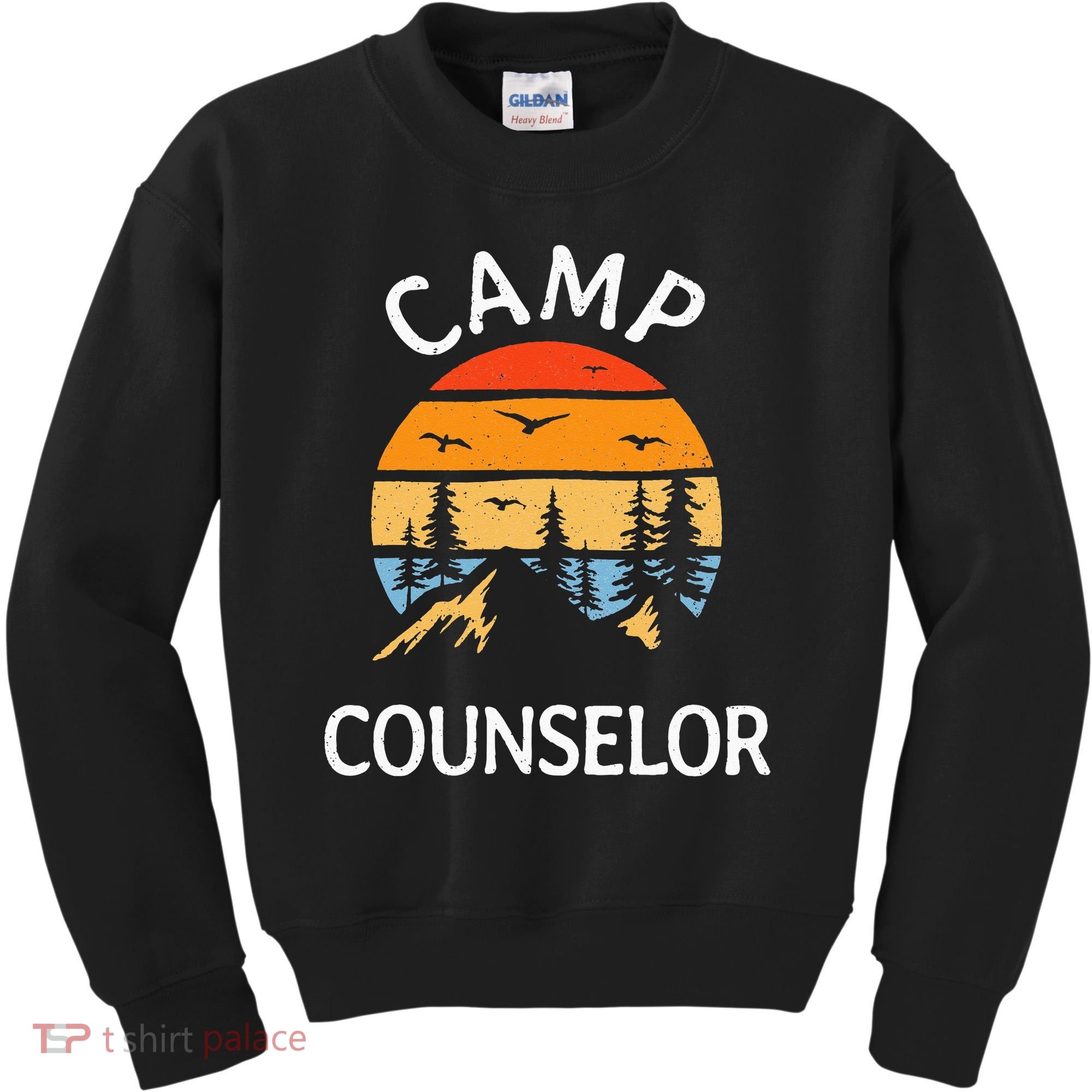 Camp Counselor Retro Summer Director Camper Staff Camping Kids Sweatshirt