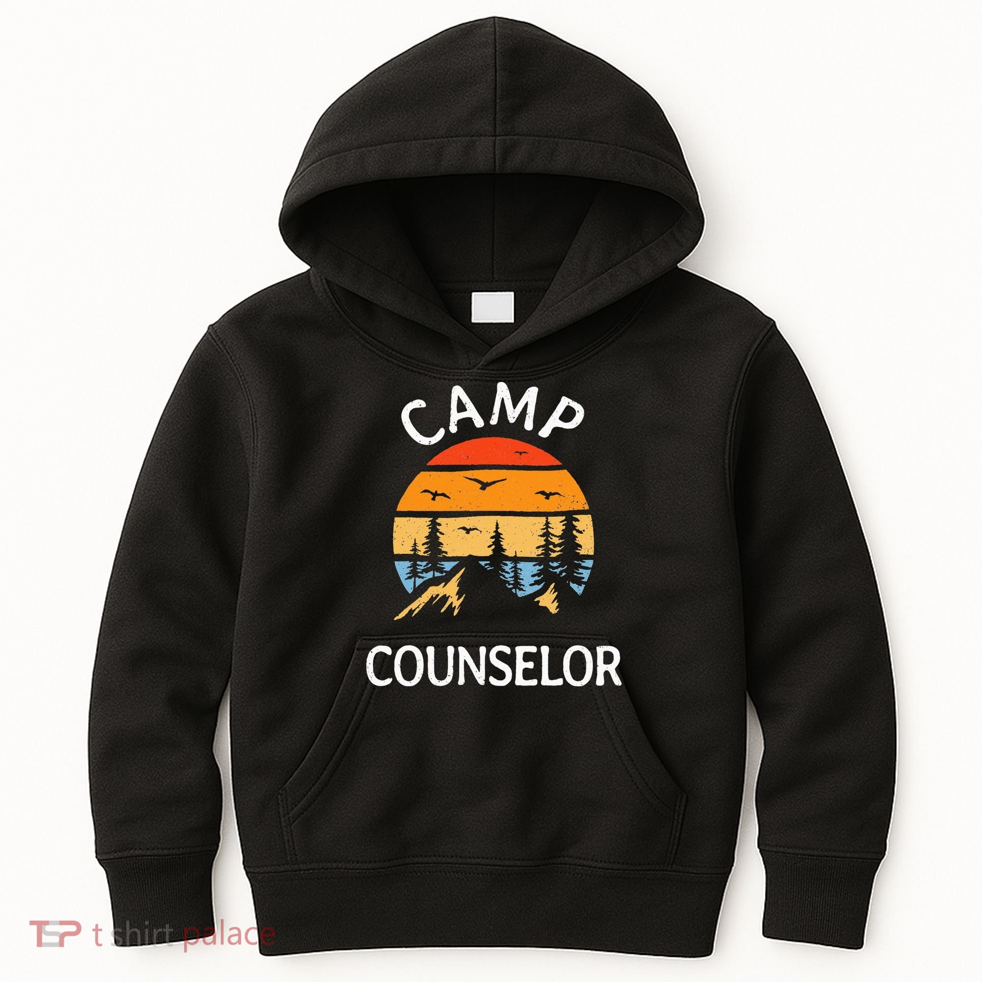 Camp Counselor Retro Summer Director Camper Staff Camping Kids Hoodie
