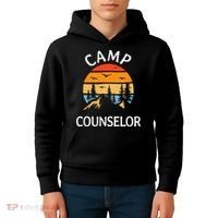 Camp Counselor Retro Summer Director Camper Staff Camping Kids Hoodie thumb 4