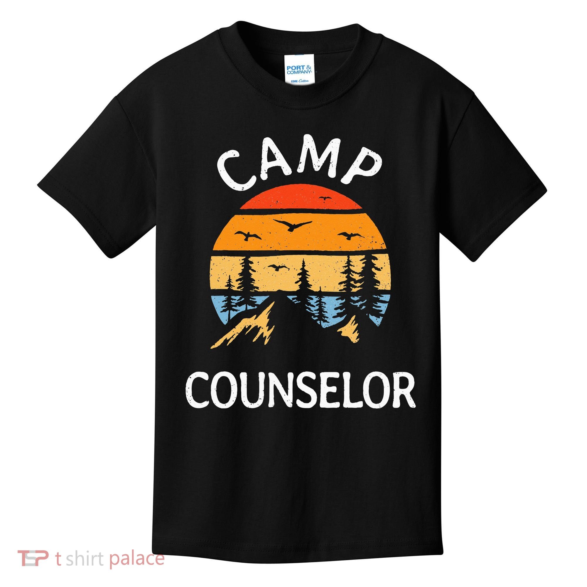 Camp Counselor Retro Summer Director Camper Staff Camping Kids T-Shirt