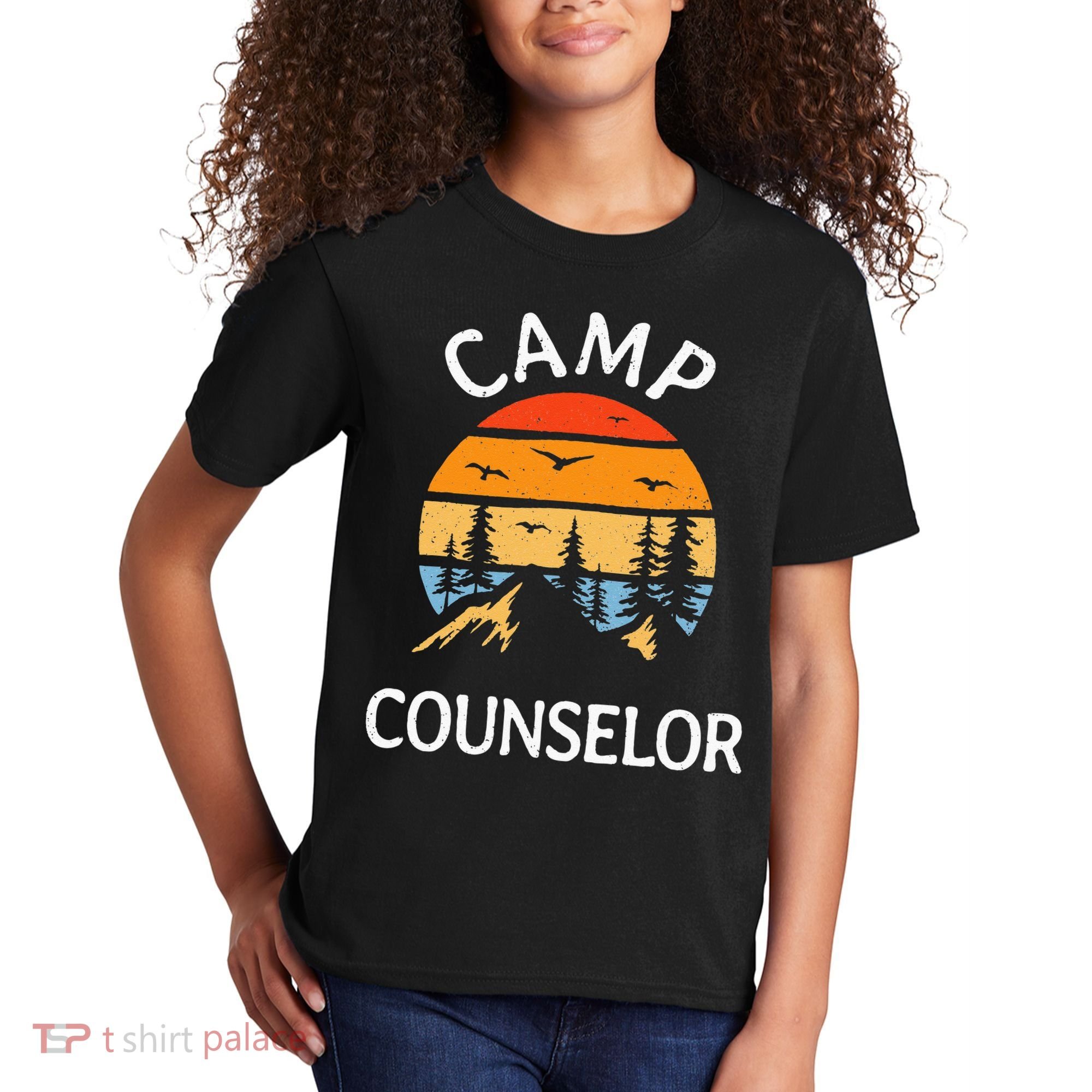 Camp Counselor Retro Summer Director Camper Staff Camping Kids T-Shirt