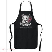 Cute Cat Rage Consumes Me Funny Sarcastic Kitten Flower Apron thumb 0