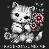 Cute Cat Rage Consumes Me Funny Sarcastic Kitten Flower Hat thumb 2