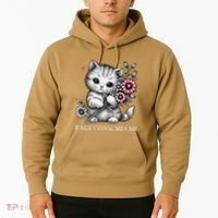 Cute Cat Rage Consumes Me Funny Sarcastic Kitten Flower Hoodie thumb 2