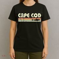 Cape Cod Retro Style with Shark graphic T-Shirt thumb 4