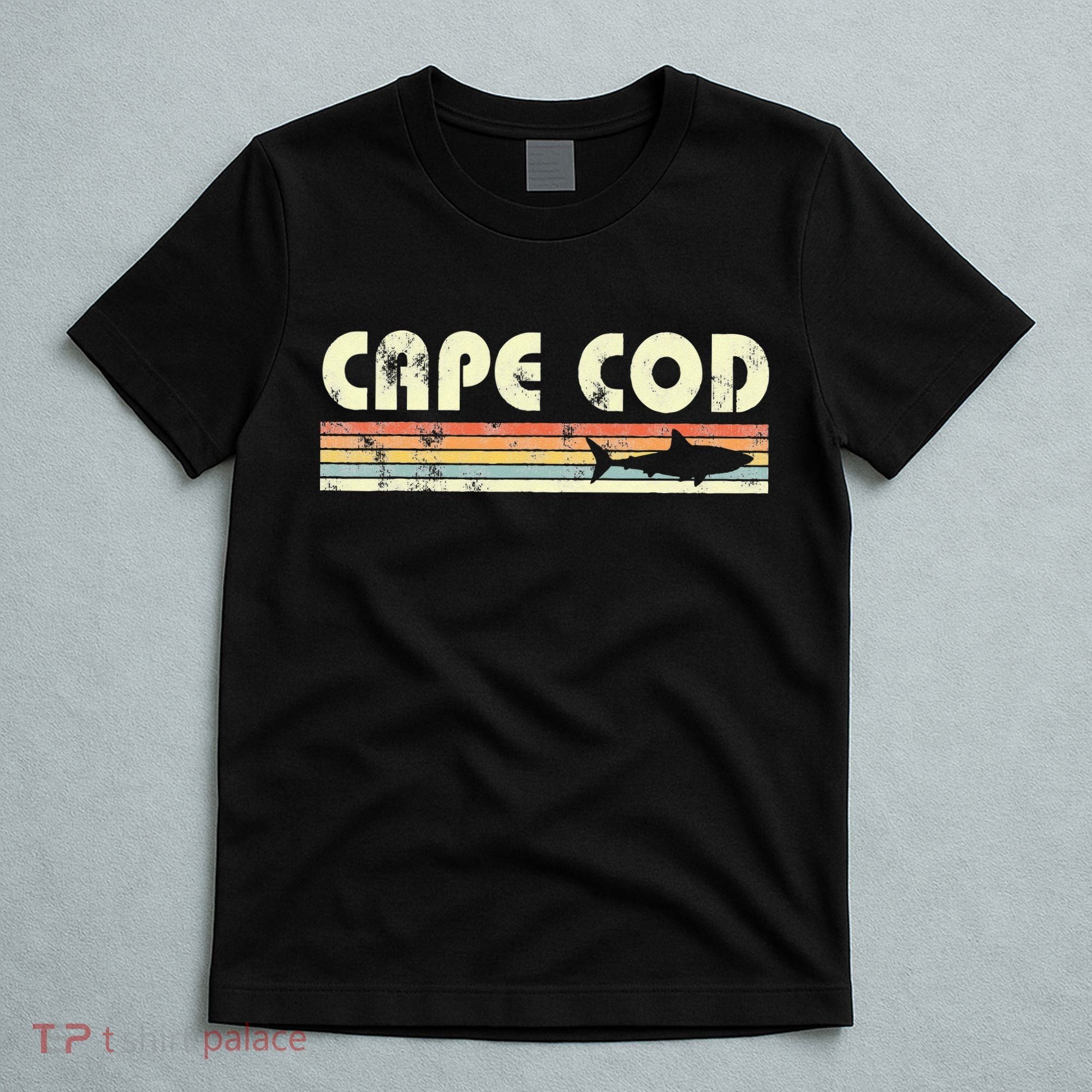 Cape Cod Retro Style with Shark graphic T-Shirt