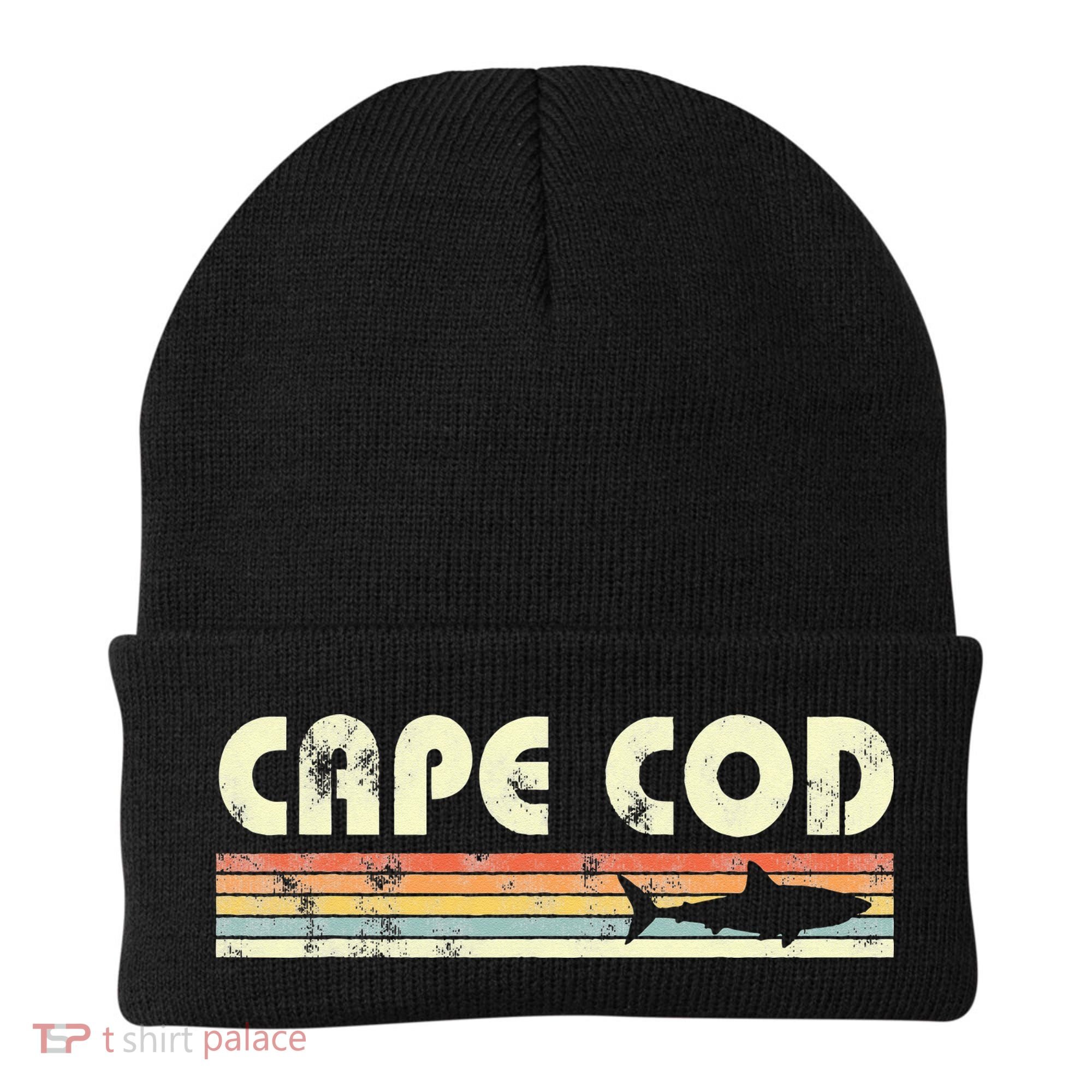 Cape Cod Retro Style with Shark graphic Beanie