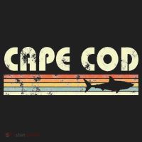 Cape Cod Retro Style with Shark graphic Beanie thumb 2