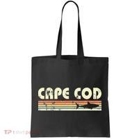 Cape Cod Retro Style with Shark graphic Tote Bag thumb 0
