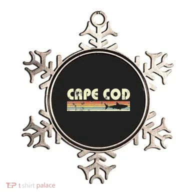 Cape Cod Retro Style with Shark graphic Ornament