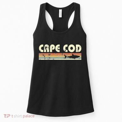 Cape Cod Retro Style with Shark graphic Women's Tank Top