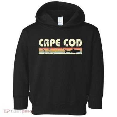 Cape Cod Retro Style with Shark graphic Toddler Hoodie