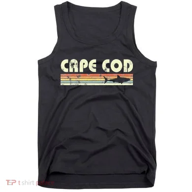 Cape Cod Retro Style with Shark graphic Tank Top