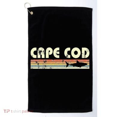 Cape Cod Retro Style with Shark graphic Golf Towel