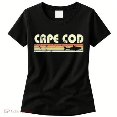 Cape Cod Retro Style with Shark graphic Women's T-Shirt