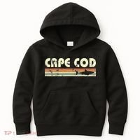 Cape Cod Retro Style with Shark graphic Kids Hoodie thumb 0
