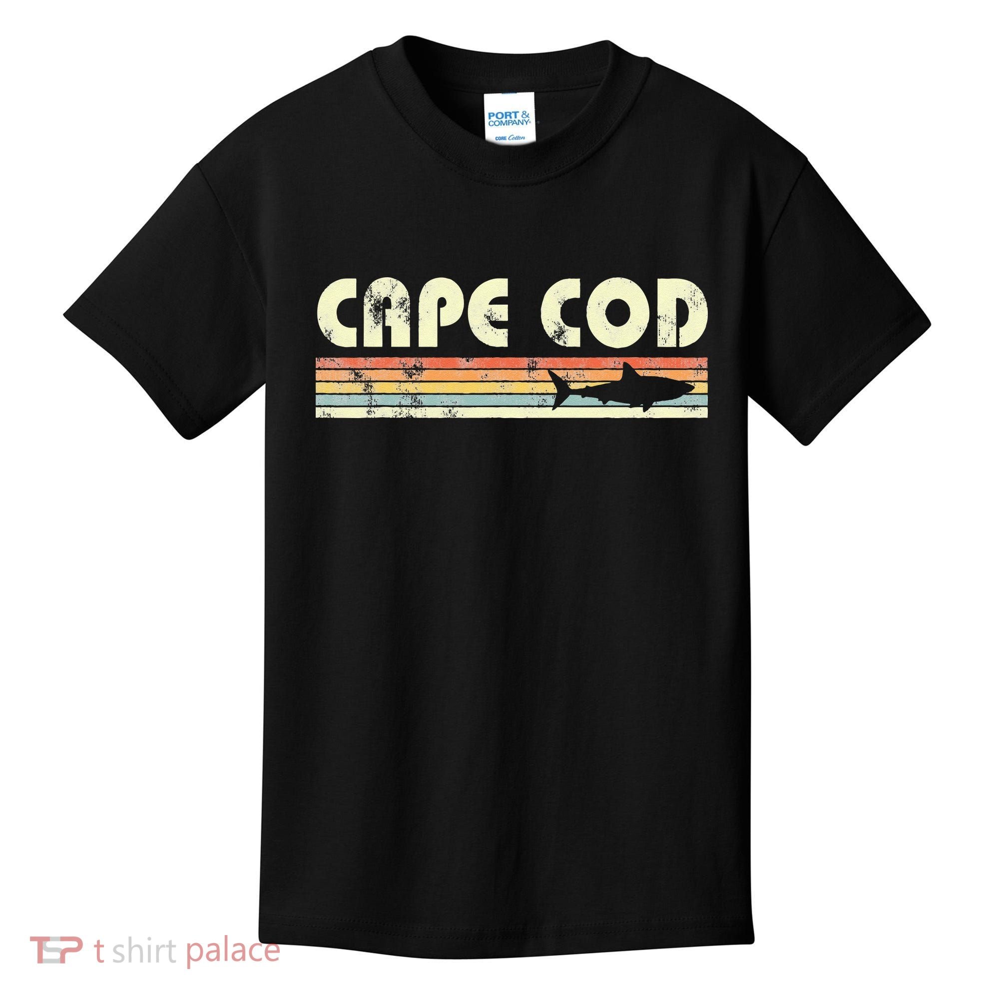 Cape Cod Retro Style with Shark graphic Kids T-Shirt