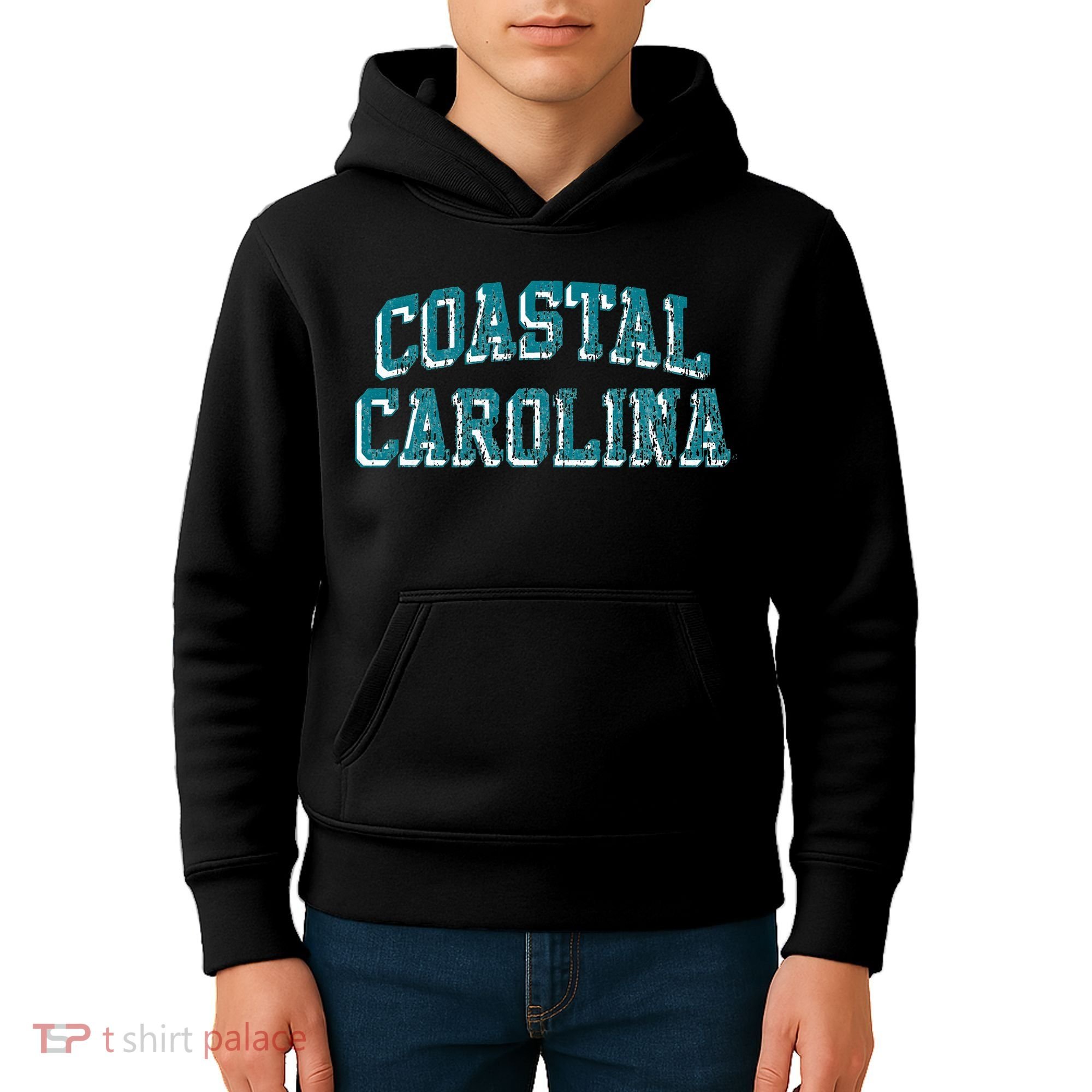 Coastal Carolina Retro Arch Logo Kids Hoodie