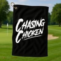 Chasing Chicken Rap Get Money Chasing Chicken Golf Towel thumb 1