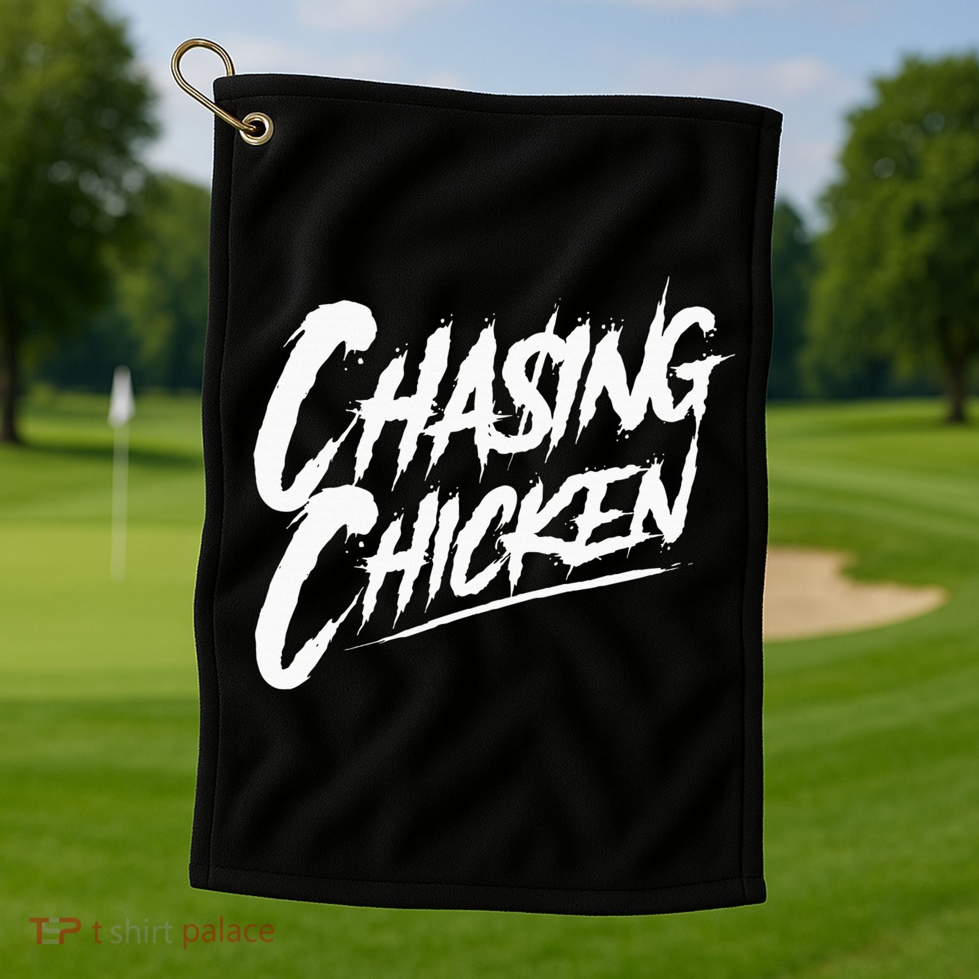 Chasing Chicken Rap Get Money Chasing Chicken Golf Towel