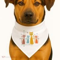 Century Cat Retro Cool USA-Made Doggie Bandana thumb 1