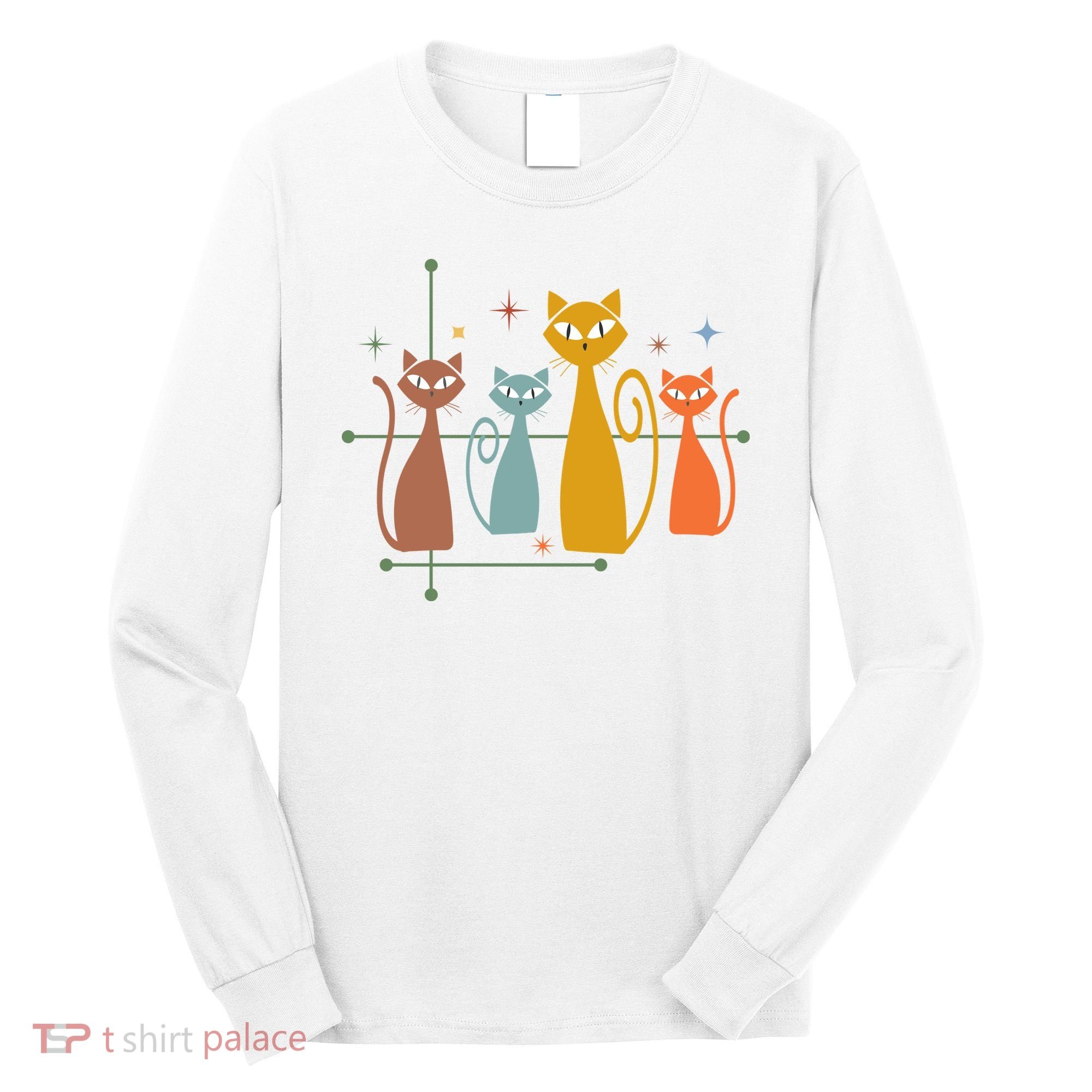 Century Cat Retro Cool Long Sleeve Shirt