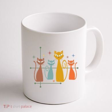 Century Cat Retro Cool Coffee Mug back