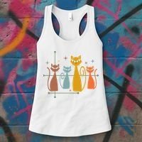 Century Cat Retro Cool Women's Tank Top thumb 3