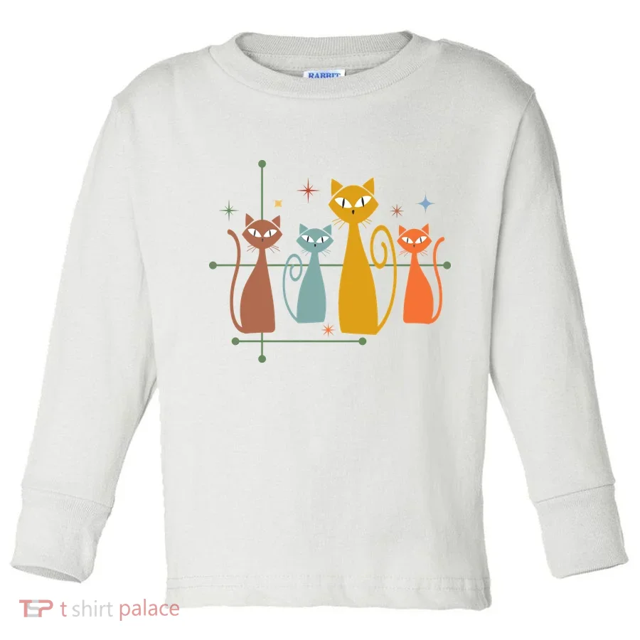 Century Cat Retro Cool Toddler Long Sleeve