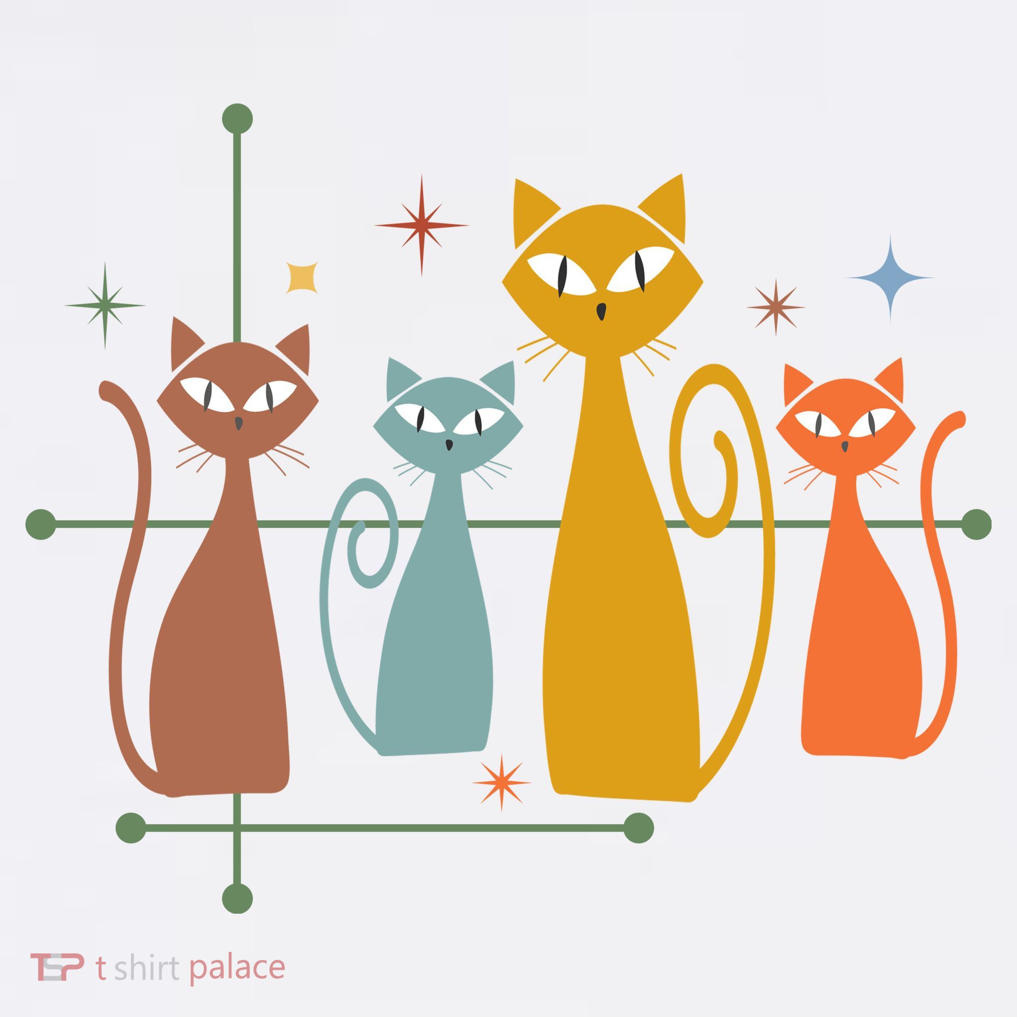 Century Cat Retro Cool Golf Towel