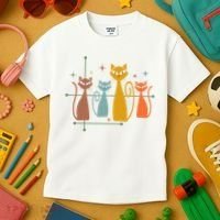 Century Cat Retro Cool Kids T-Shirt thumb 3