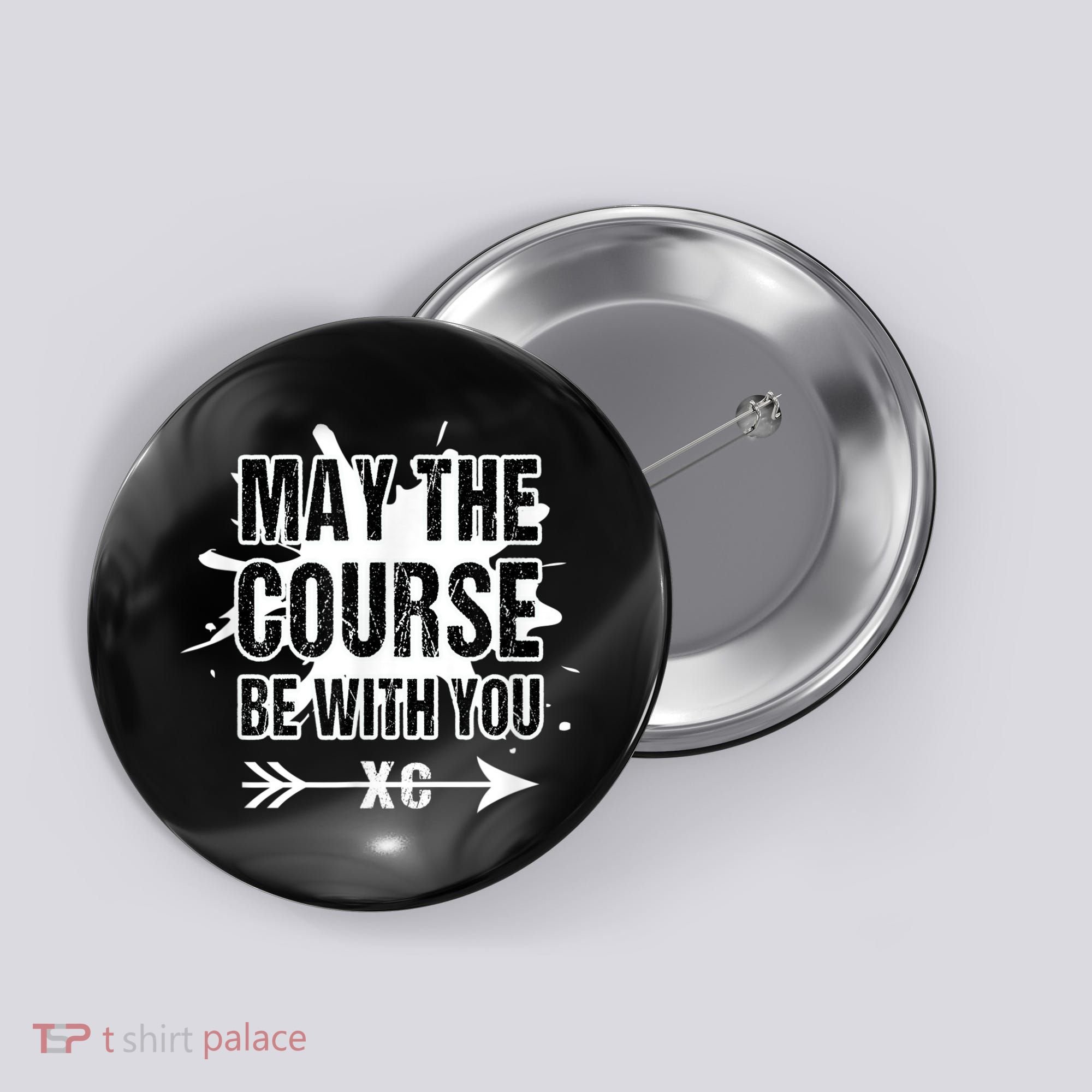 Cross Country Runner May The Course Be With You Button